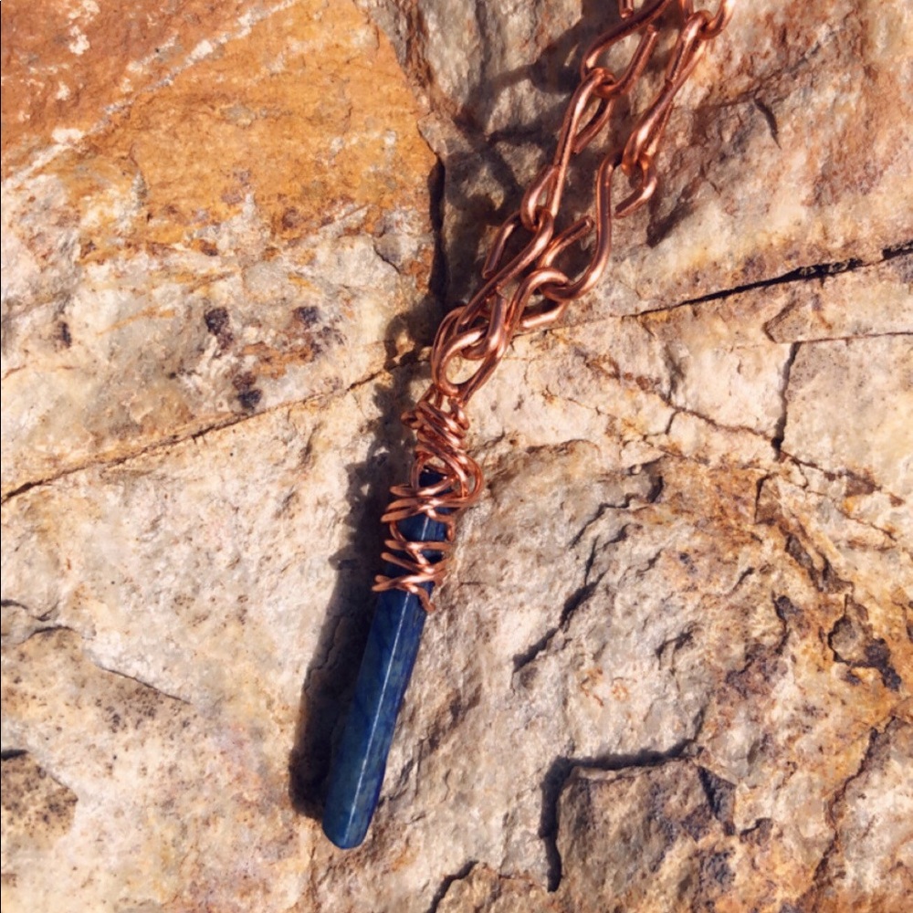 Lapis Lazuli Pendant w/ Hemp Necklace